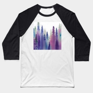 Pine Tree watercolor landscape 5 Baseball T-Shirt